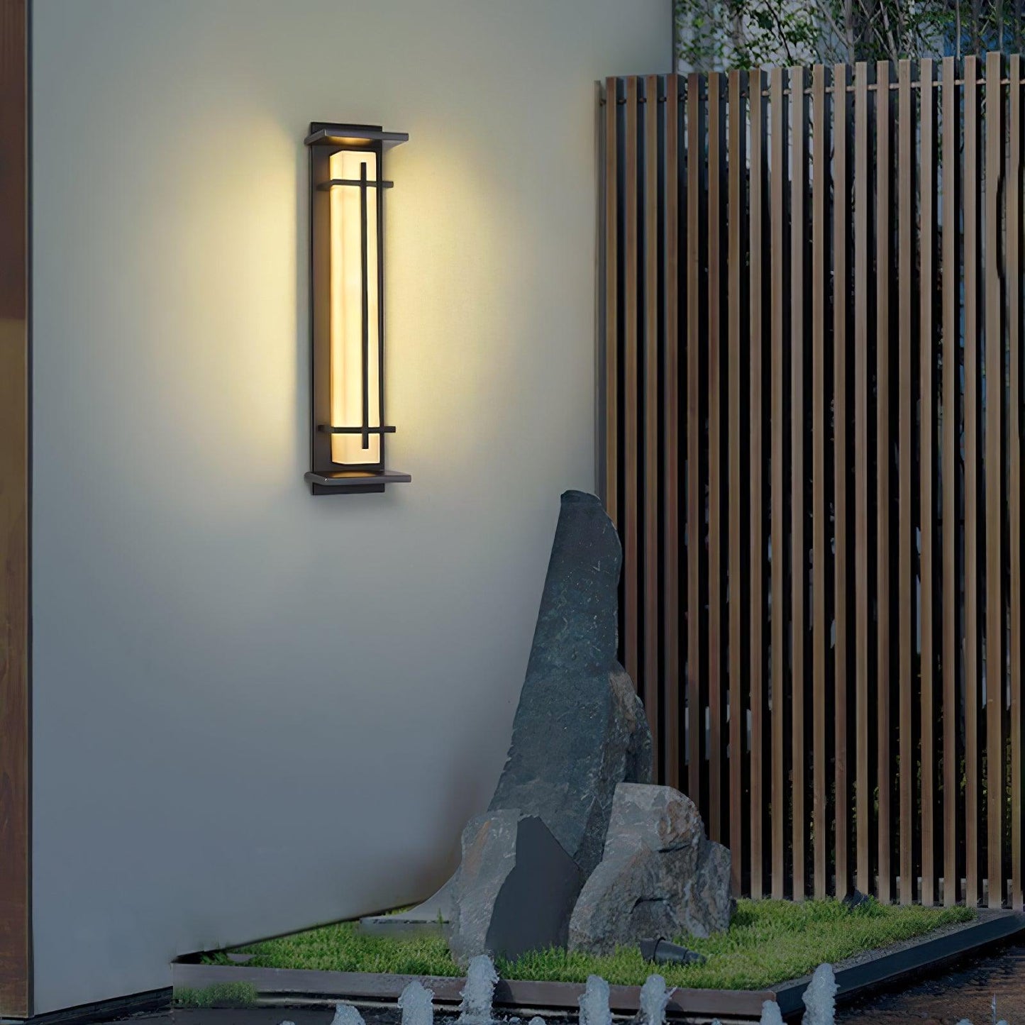 AlabasterGlow | Elegancki Nowoczesny Kinkiet Ogrodowy z LED