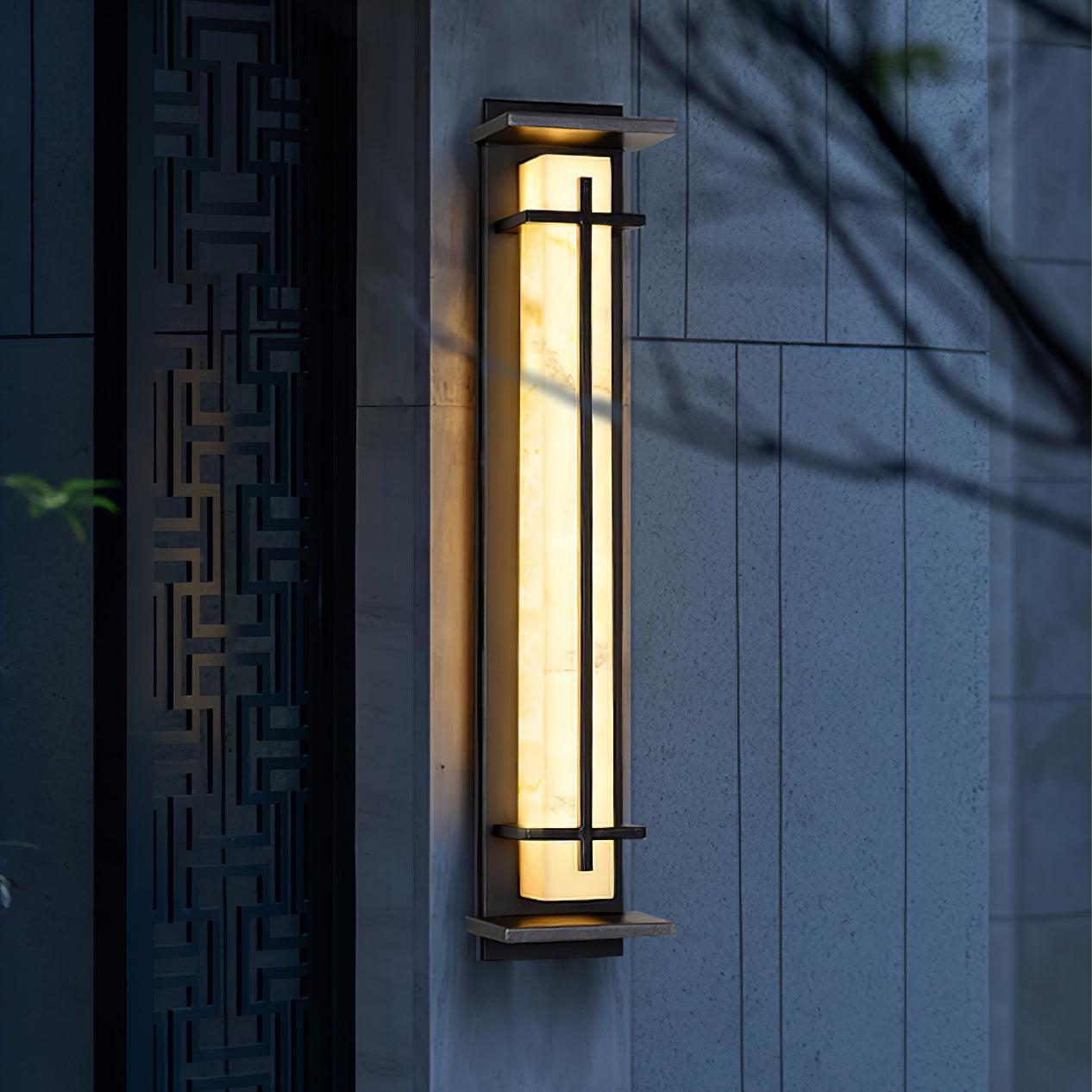 AlabasterGlow | Elegancki Nowoczesny Kinkiet Ogrodowy z LED