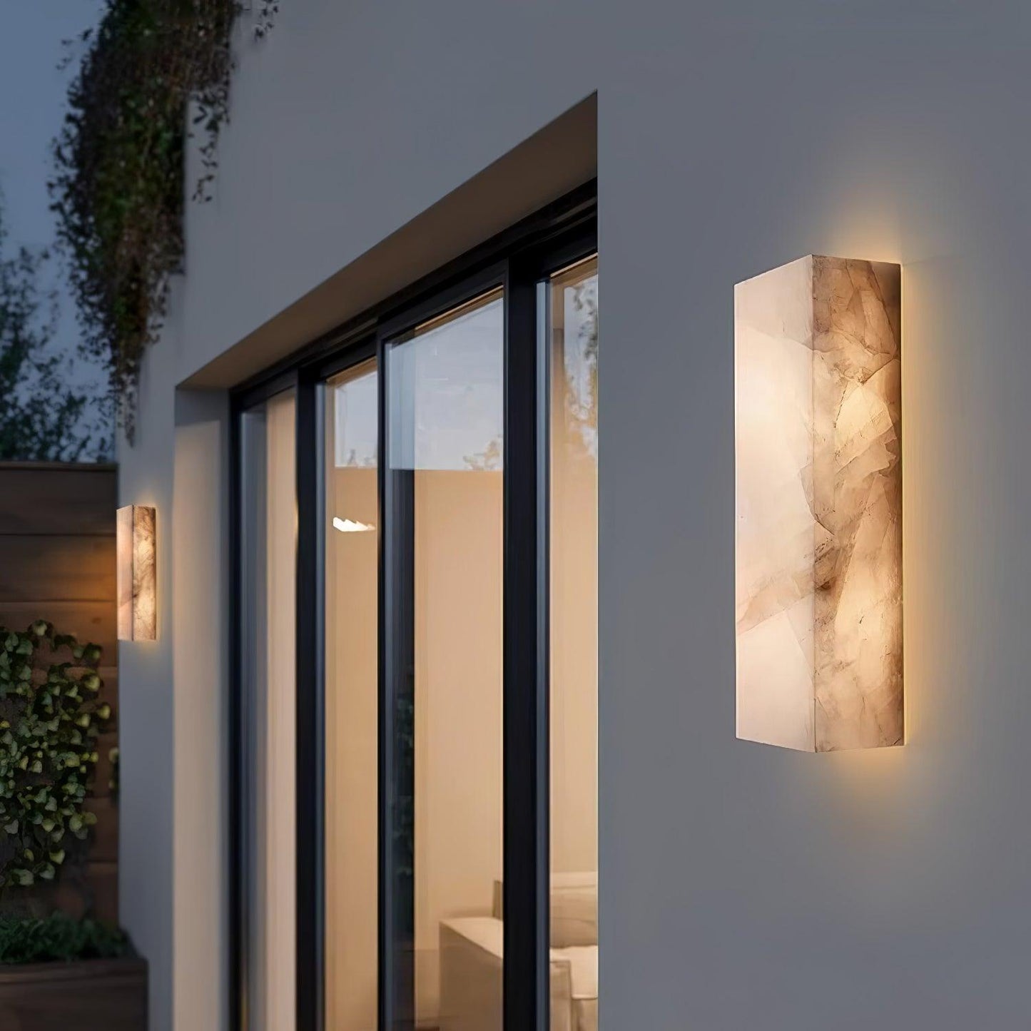 AlabasterGlow | Elegancki Nowoczesny Kinkiet Zewnętrzny LED IP65