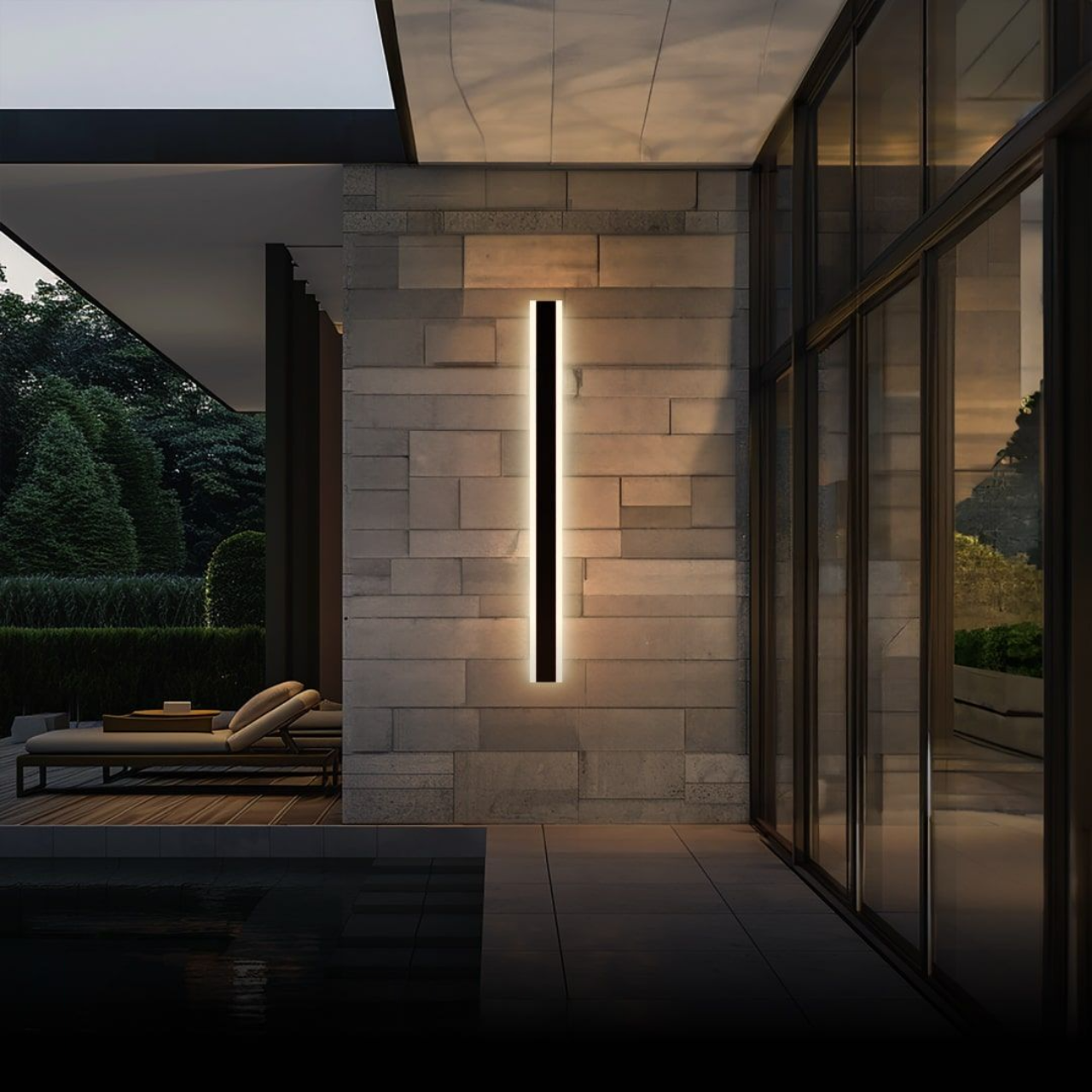 ArishaStone | Modern Elegant Metal Acrylic Outdoor Wall Light