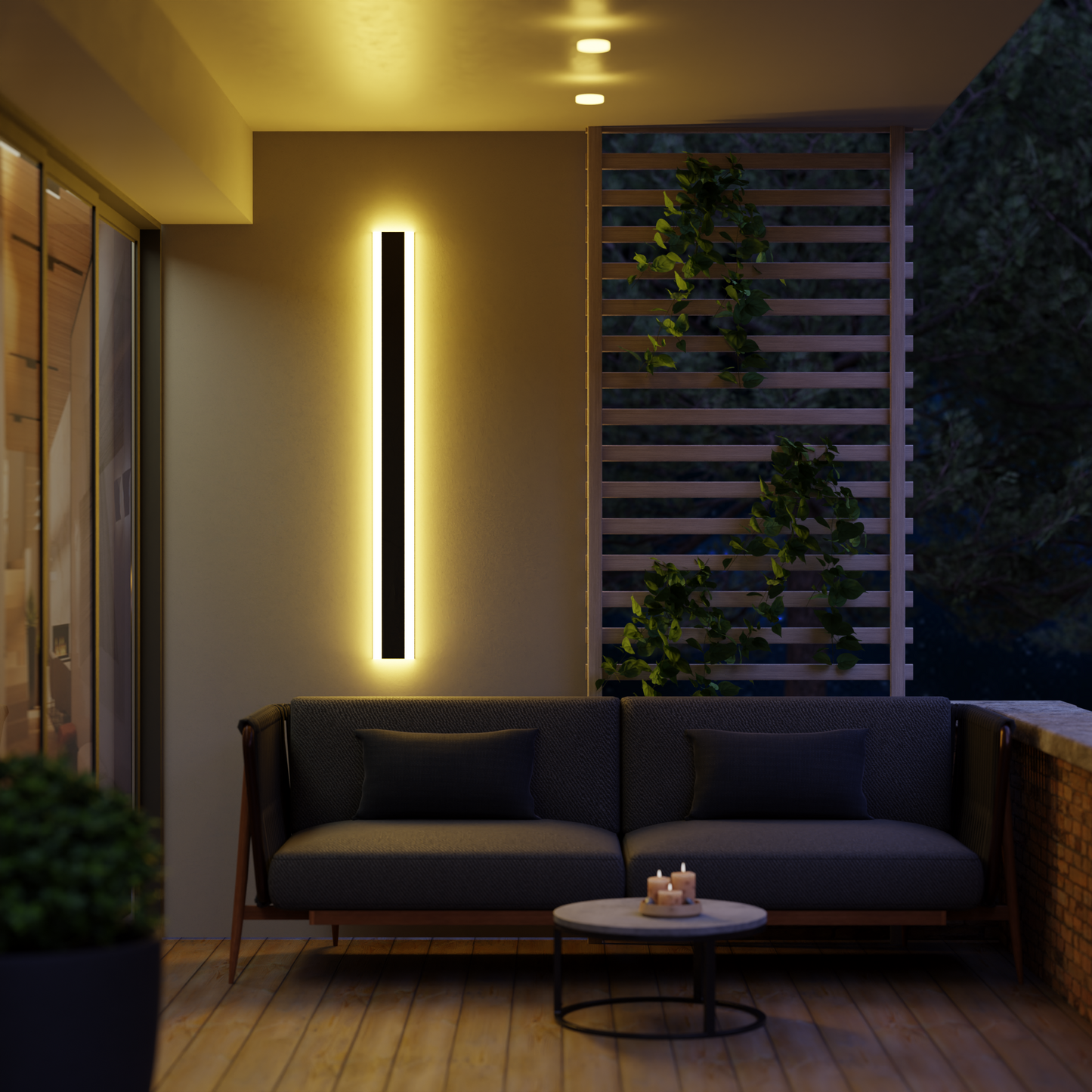 ArishaStone | Modern Elegant Metal Acrylic Outdoor Wall Light