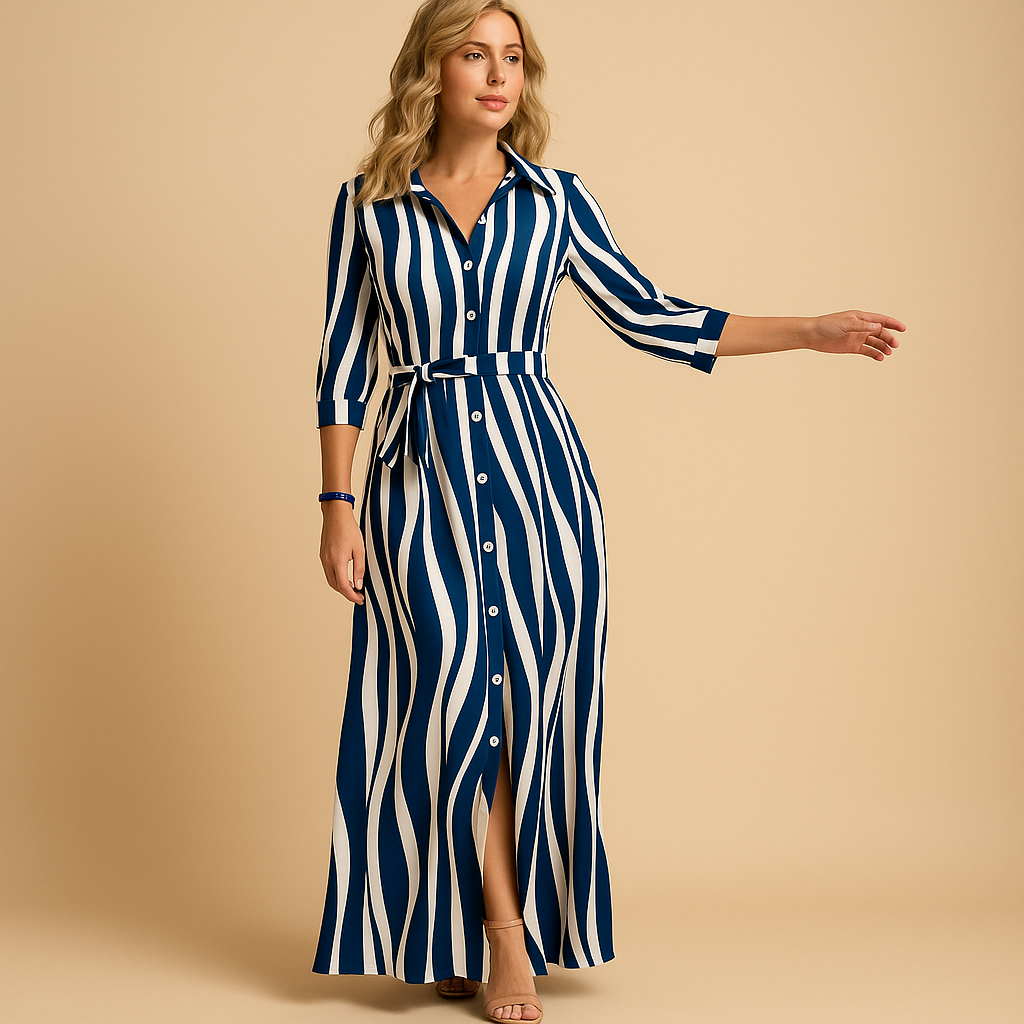 Damska Lekka Sukienka Maxi | Elegancka Luźna Letnia Sukienka