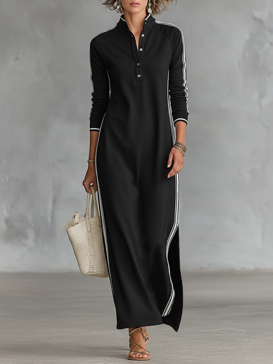 Damska Miękka Dresowa Sukienka Maxi | Elegancka Luźna Letnia Sukienka