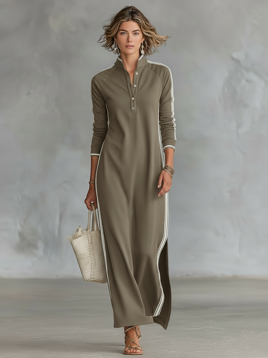 Damska Miękka Dresowa Sukienka Maxi | Elegancka Luźna Letnia Sukienka