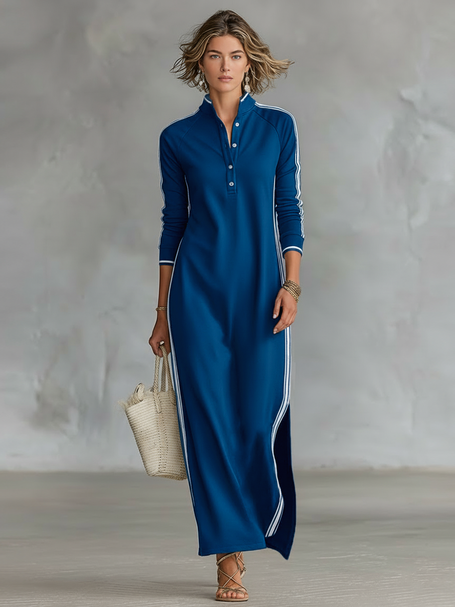 Damska Miękka Dresowa Sukienka Maxi | Elegancka Luźna Letnia Sukienka