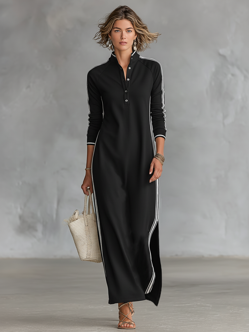 Damska Miękka Dresowa Sukienka Maxi | Elegancka Luźna Letnia Sukienka