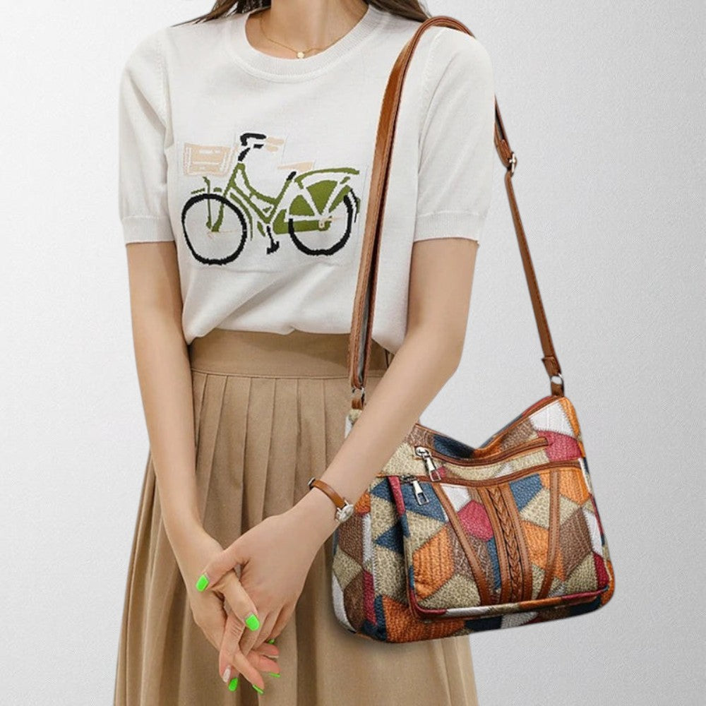 Damska Skórzana Listonoszka | Elegancka Torba Crossbody z Zorganizowanym Wnętrzem
