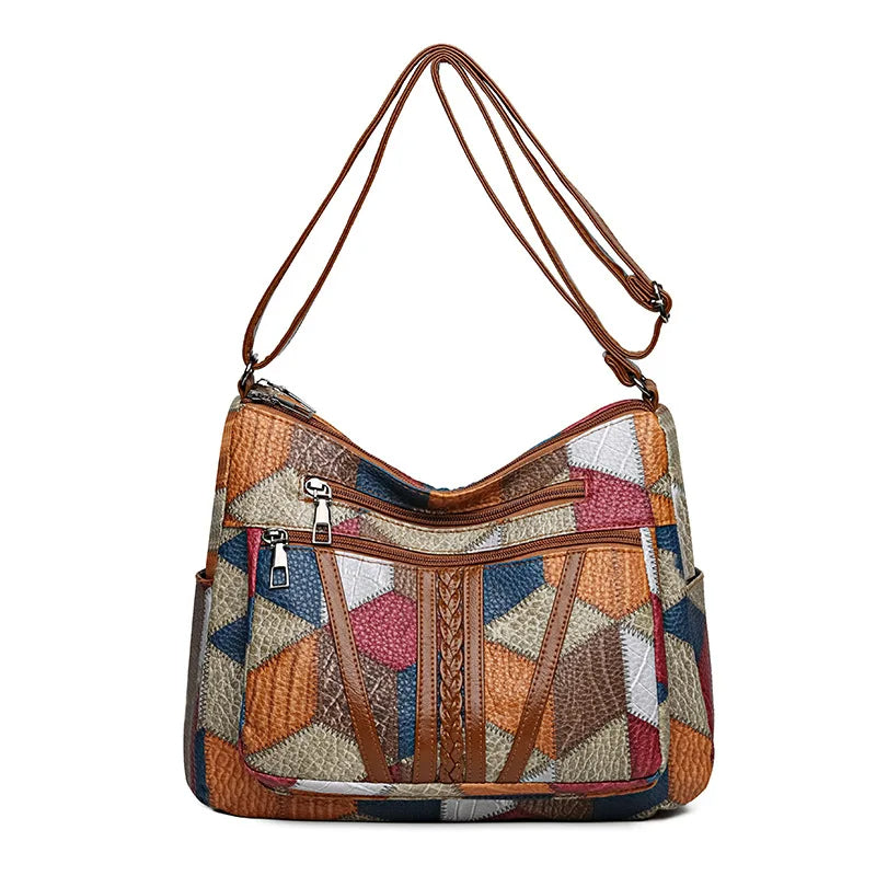 Damska Skórzana Listonoszka | Elegancka Torba Crossbody z Zorganizowanym Wnętrzem