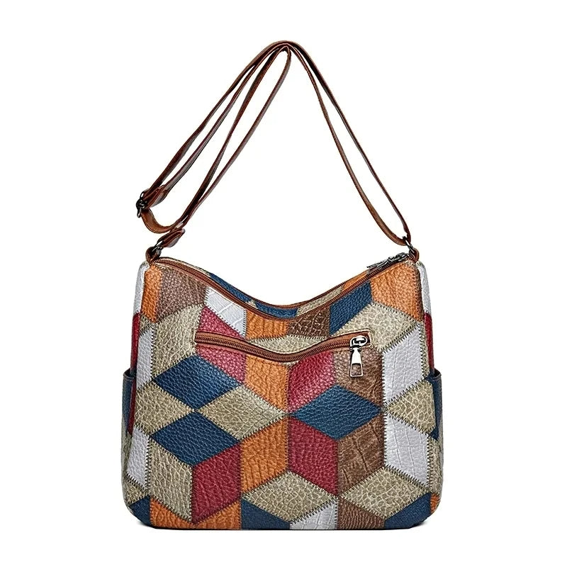 Damska Skórzana Listonoszka | Elegancka Torba Crossbody z Zorganizowanym Wnętrzem