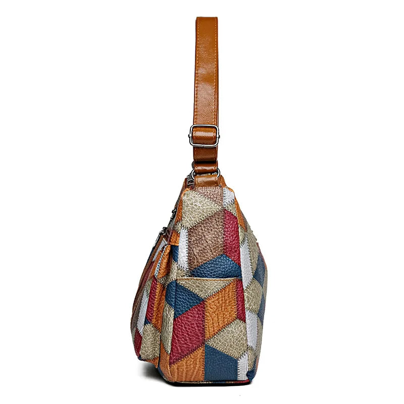 Damska Skórzana Listonoszka | Elegancka Torba Crossbody z Zorganizowanym Wnętrzem