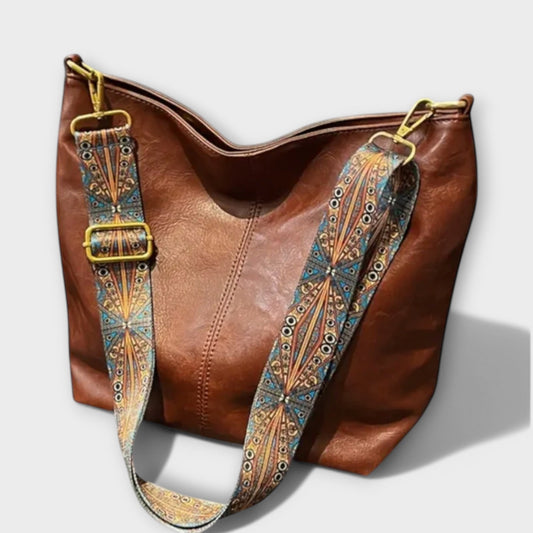 Damska Skórzana Torba Vintage | Elegancka Listonoszka na Co Dzień