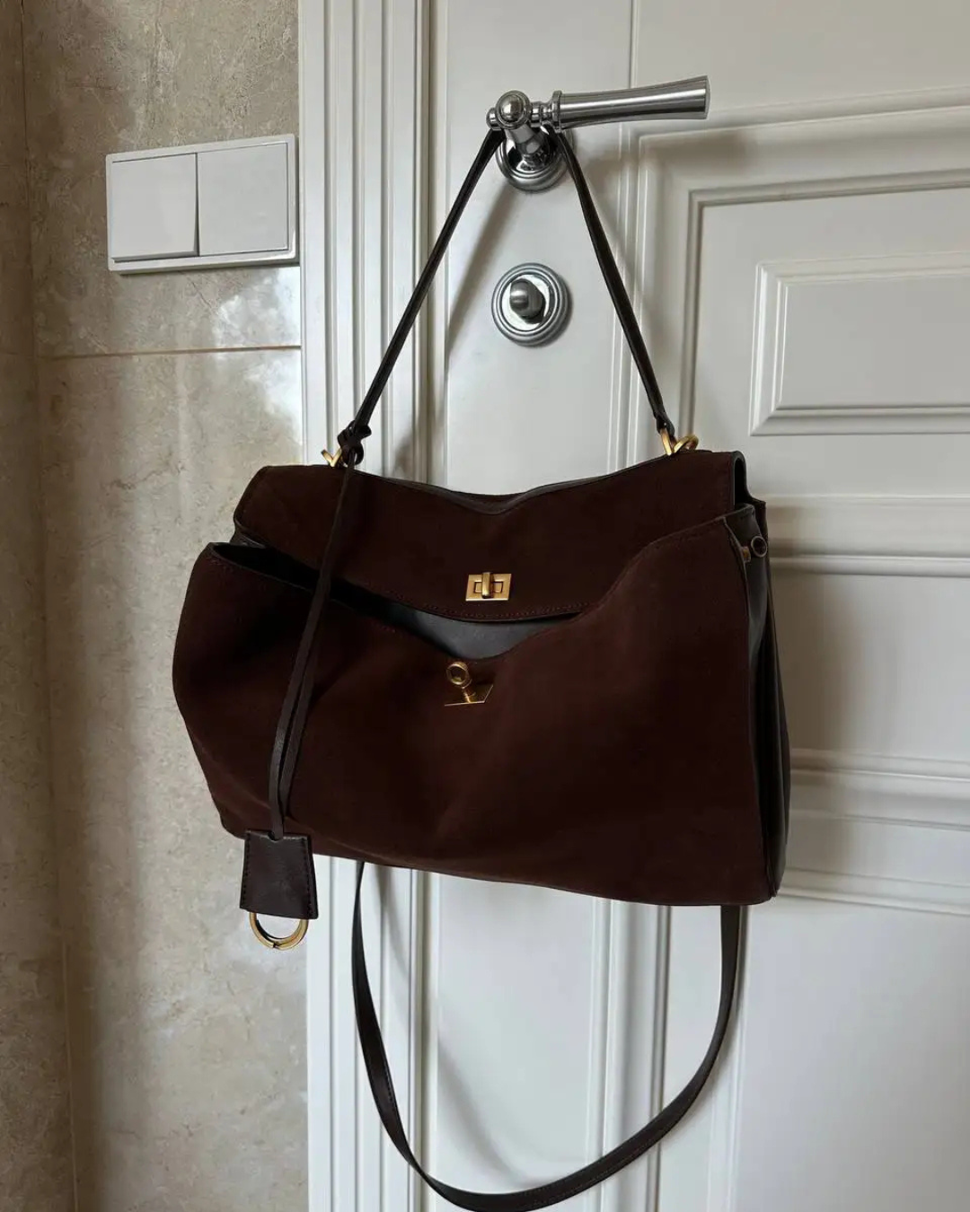 Damska Skórzana Torba na Ramię | Elegancka Strukturalna Torebka przez Ramię