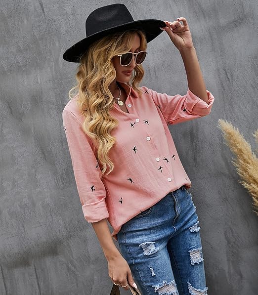 Damska Wysokiej Jakości Bluzka Z Długim Rękawem | Elegancka Casualowa Bluzka Na Każdą Okazję