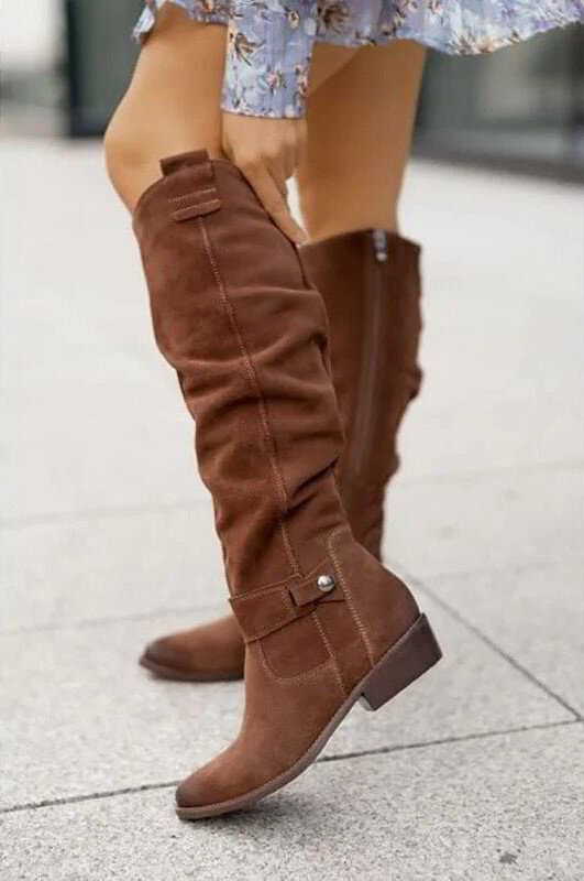 Damskie Skórzane Kozaki za Kolano | Eleganckie i Wygodne Buty na Co Dzień
