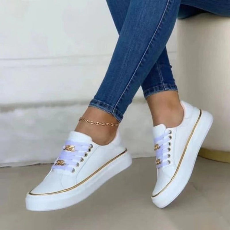 Damskie Wygodne Tkaninowe Tenisówki | Ortopedyczne Niskie Buty na Co Dzień