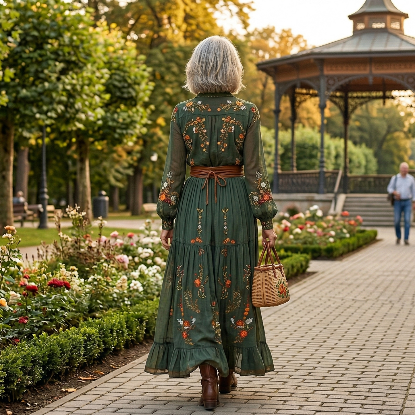 Damska Kwiatowa Sukienka Maxi | Elegancka Plisowana Letnia Sukienka na Wesele