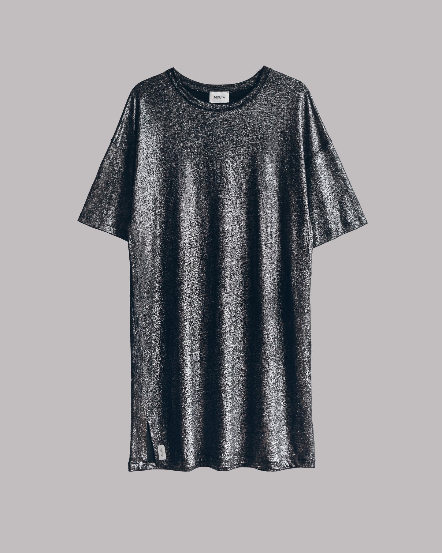Kobieta Ciemna Lniana Sukienka Letnia | Elegancki Luźny Krój Casual