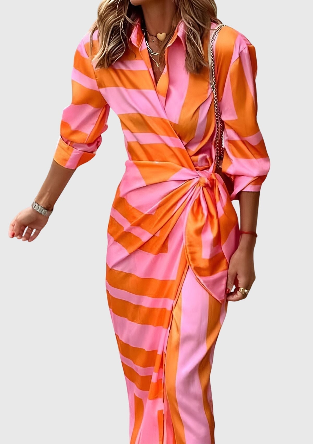 Kobieta | Lekka Tkanina | Sukienka Letnia | Elegancka | Kopertowa