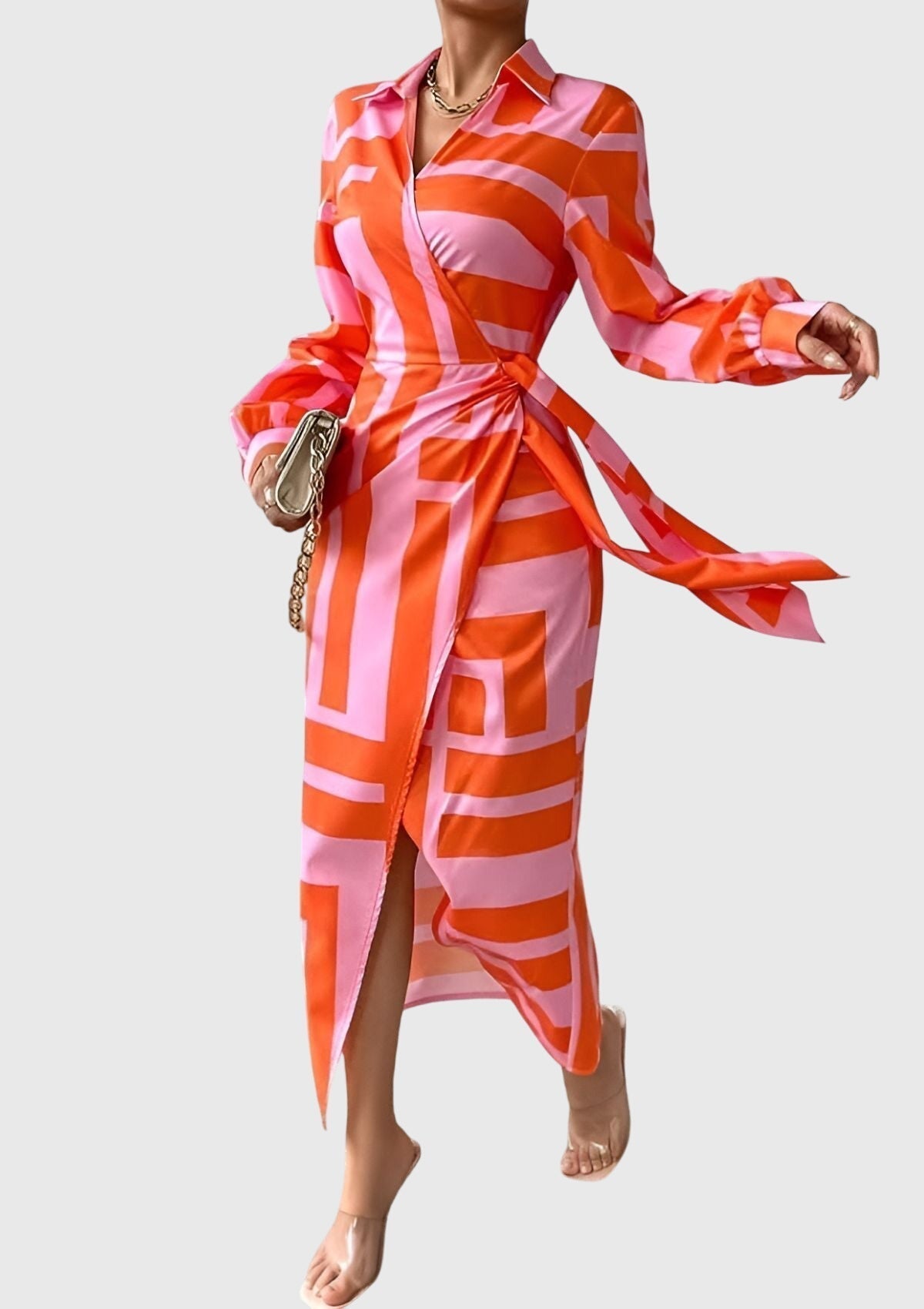 Kobieta | Lekka Tkanina | Sukienka Letnia | Elegancka | Kopertowa