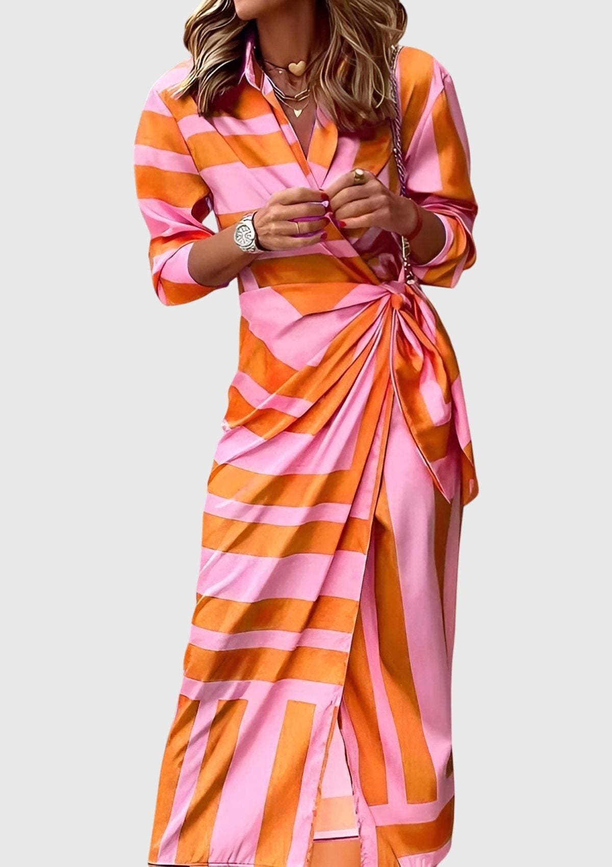 Kobieta | Lekka Tkanina | Sukienka Letnia | Elegancka | Kopertowa