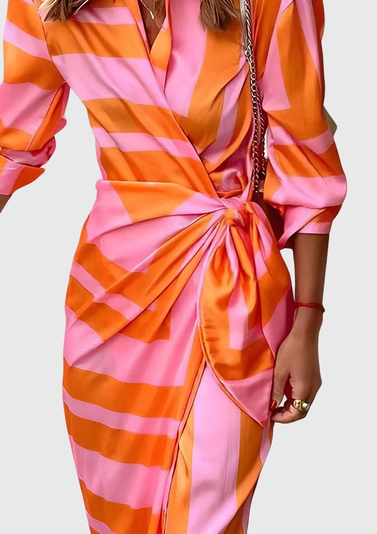 Kobieta | Lekka Tkanina | Sukienka Letnia | Elegancka | Kopertowa