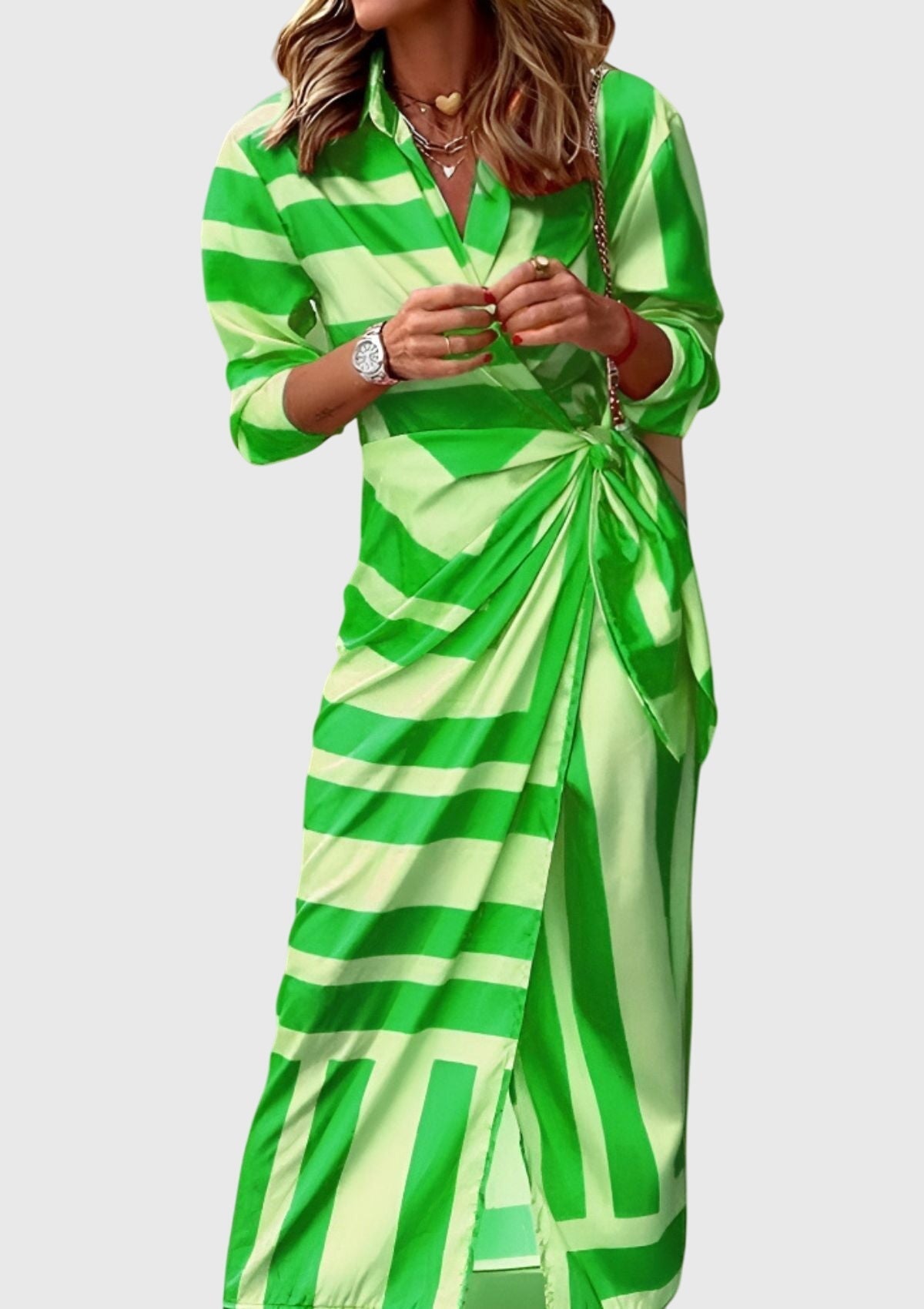Kobieta | Lekka Tkanina | Sukienka Letnia | Elegancka | Kopertowa