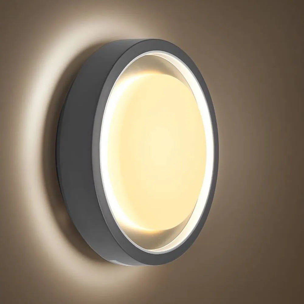 Lumenor | Elegancka Czarna Solarna Lampa Zewnętrzna LED Nad Drzwi
