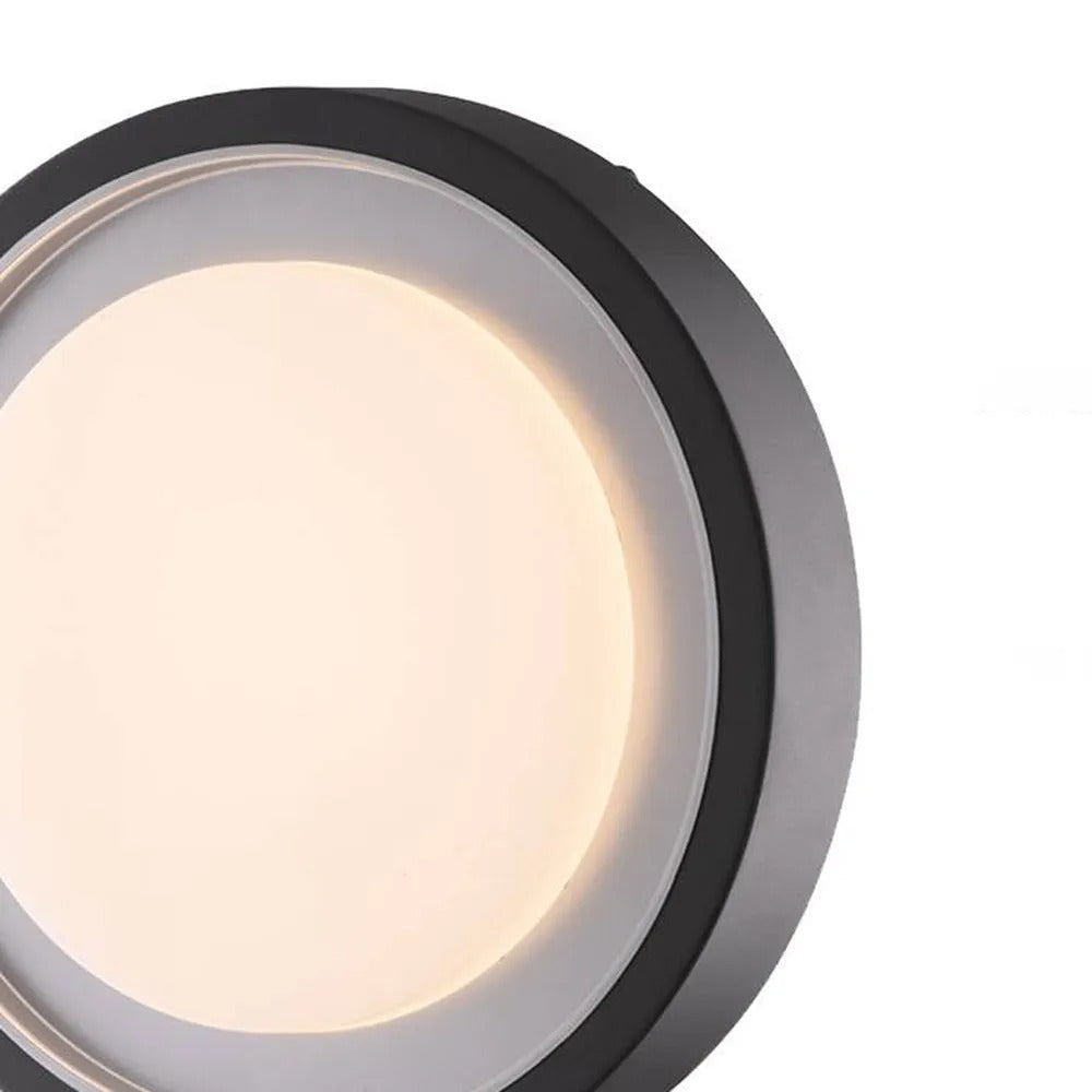 Lumenor | Elegancka Czarna Solarna Lampa Zewnętrzna LED Nad Drzwi