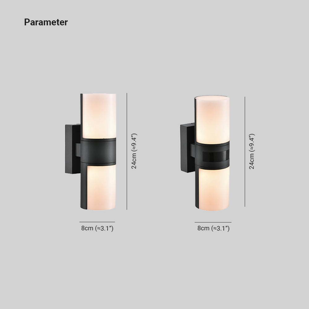 Lumenor | Nowoczesny Metalowy Kinkiet Zewnętrzny LED z Akrylowym Kloszem
