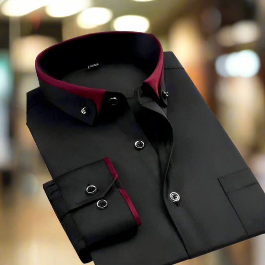 Męska Elegancka Koszula | Klasyczny Slim-Fit Model Biała lniana Koszula Męska