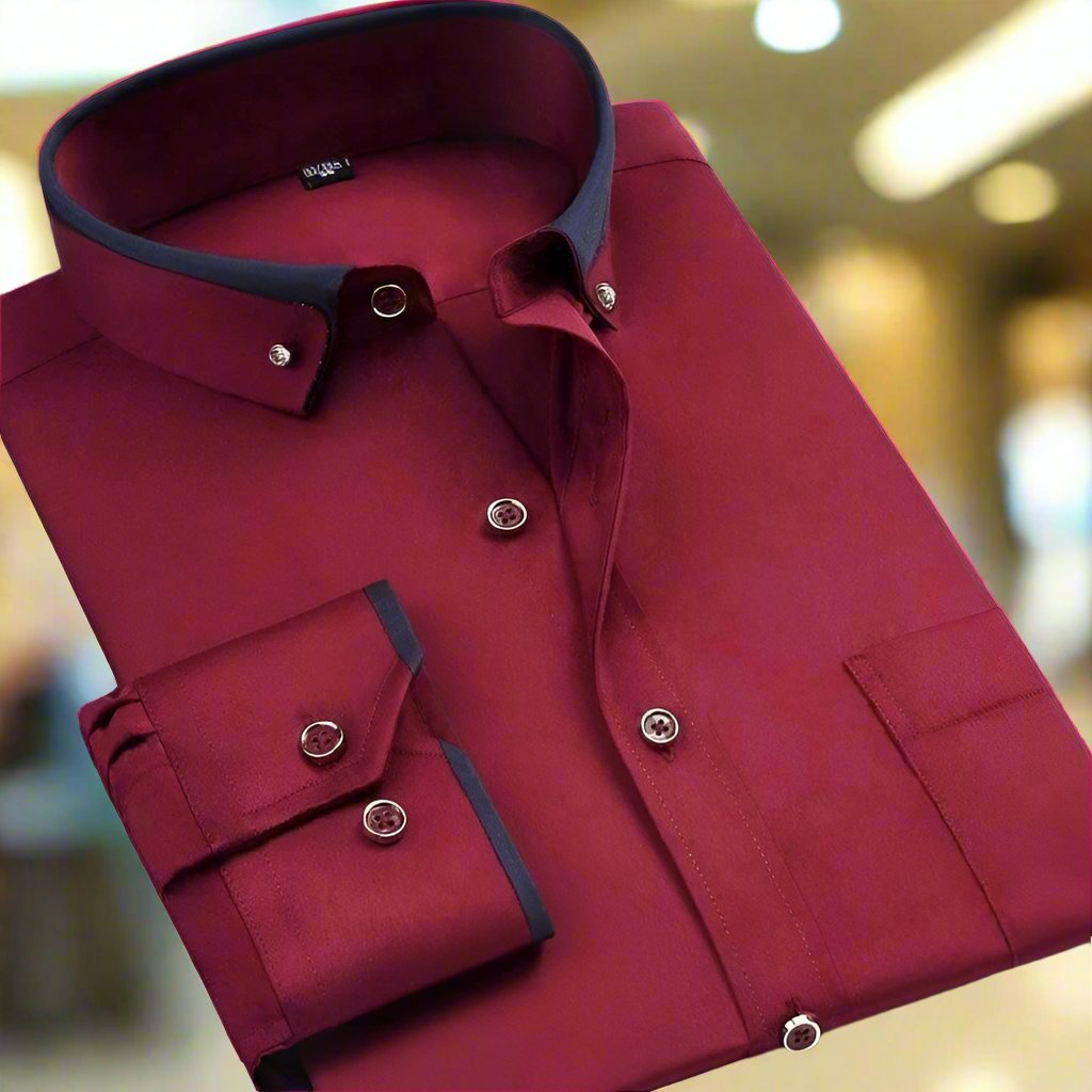 Męska Elegancka Koszula | Klasyczny Slim-Fit Model Biała lniana Koszula Męska