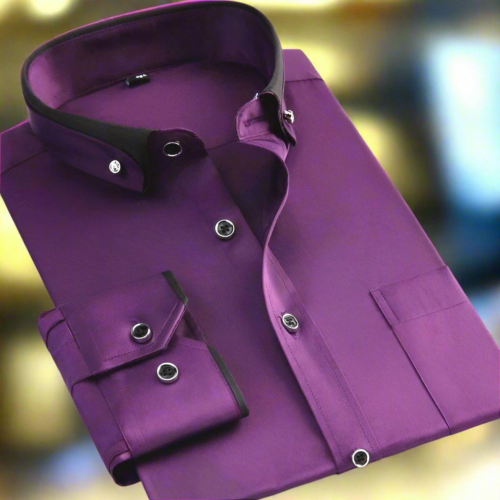 Męska Elegancka Koszula | Klasyczny Slim-Fit Model Biała lniana Koszula Męska