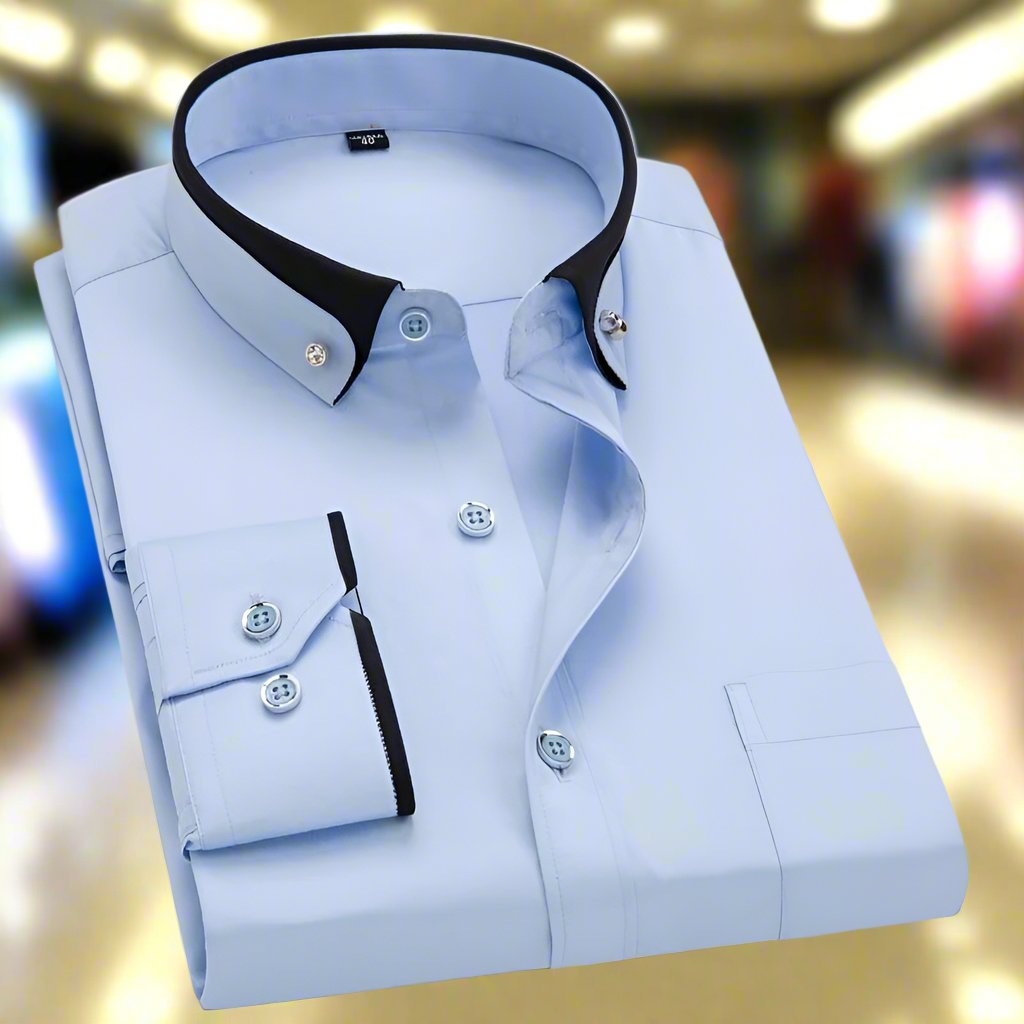 Męska Elegancka Koszula | Klasyczny Slim-Fit Model Biała lniana Koszula Męska