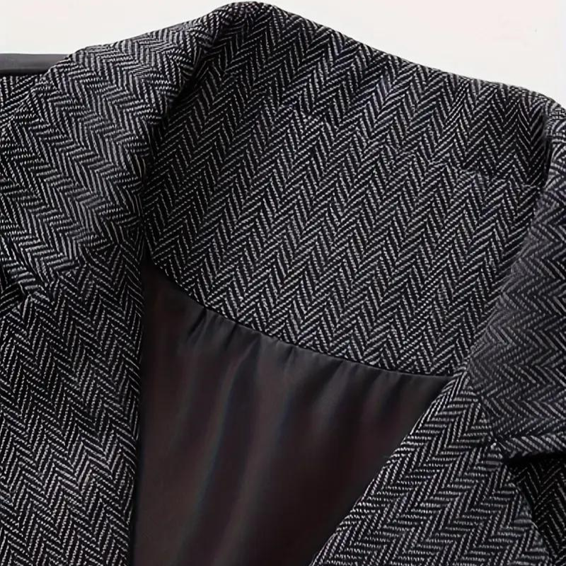 Męska Wzorzysta Kamizelka W Jodełkę | Elegancka Całoroczna Kamizelka