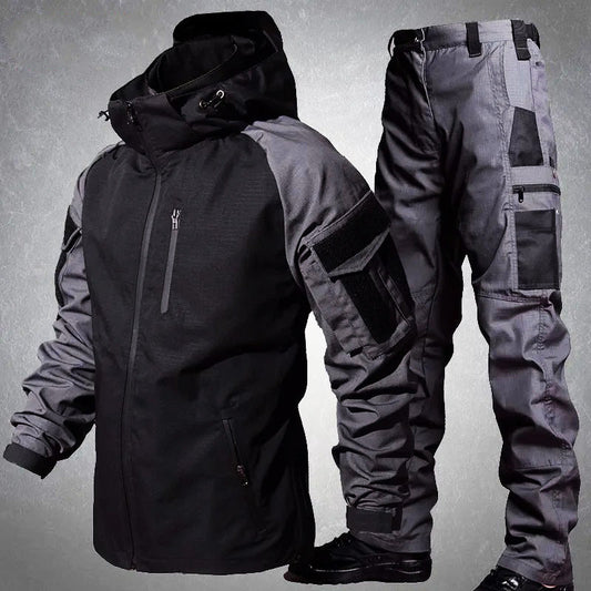 Męski Wodoodporny Softshell Zestaw Outdoorowy | Wytrzymały i Wiatroszczelny