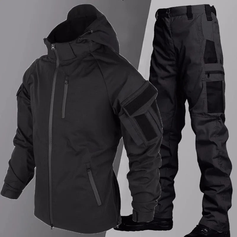 Męski Wodoodporny Softshell Zestaw Outdoorowy | Wytrzymały i Wiatroszczelny