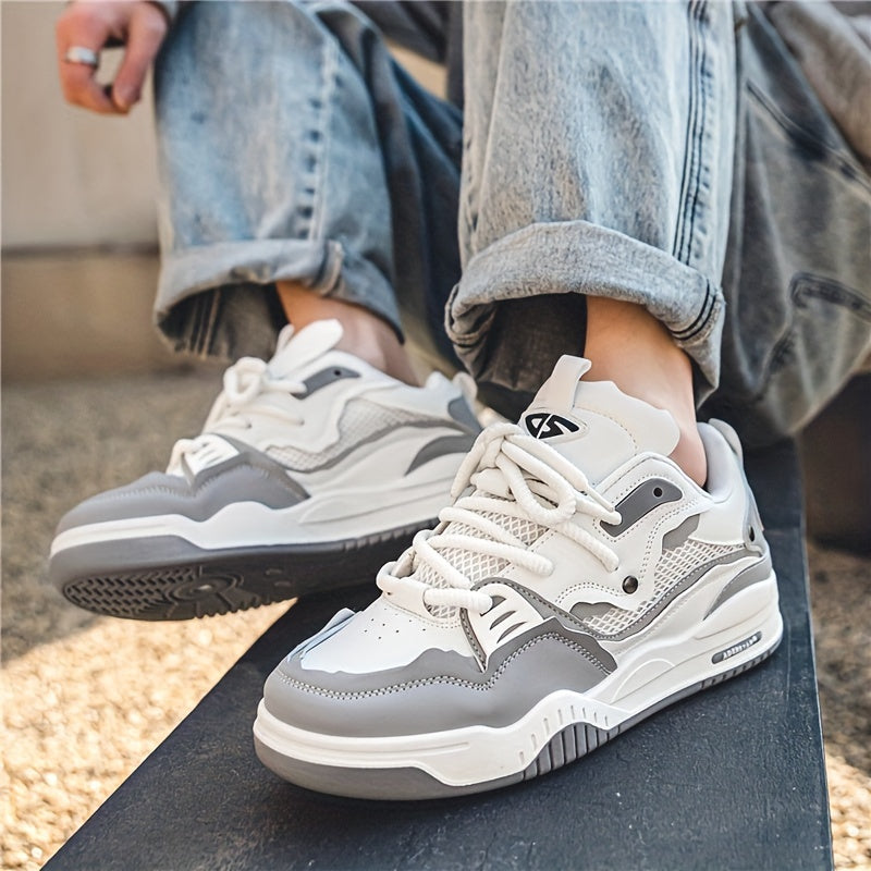 Męskie PU Sportowe Sneakersy | Nowoczesne Wygodne z Grubą Podeszwą