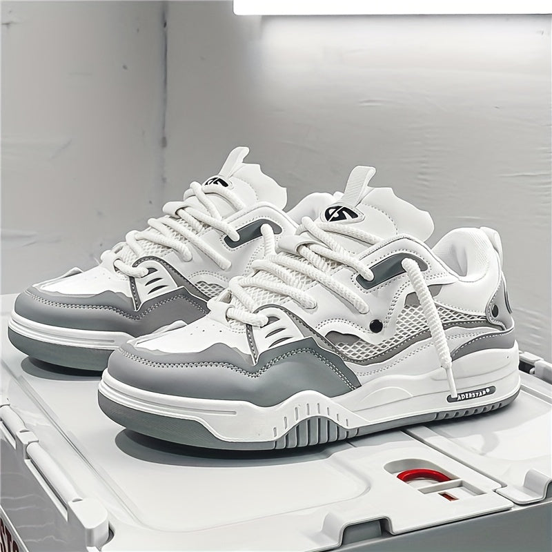 Męskie PU Sportowe Sneakersy | Nowoczesne Wygodne z Grubą Podeszwą