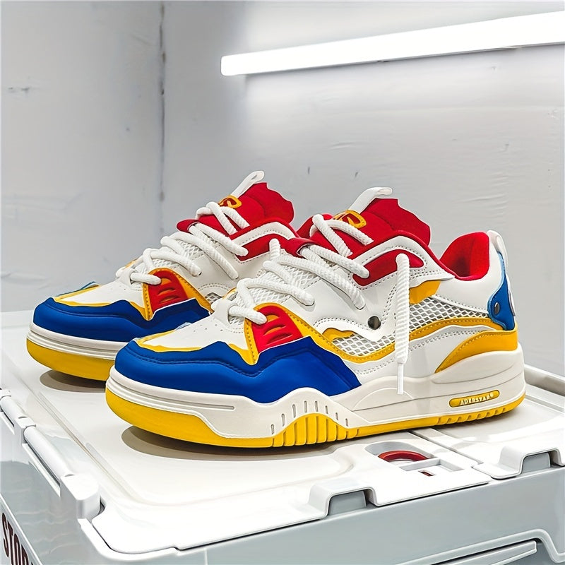 Męskie PU Sportowe Sneakersy | Nowoczesne Wygodne z Grubą Podeszwą