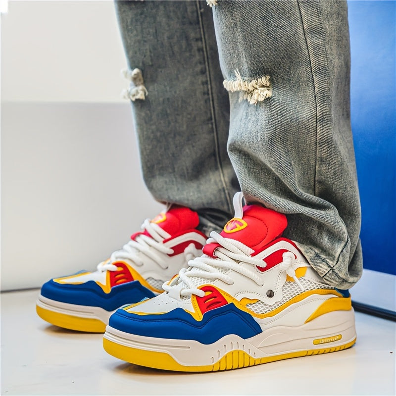 Męskie PU Sportowe Sneakersy | Nowoczesne Wygodne z Grubą Podeszwą