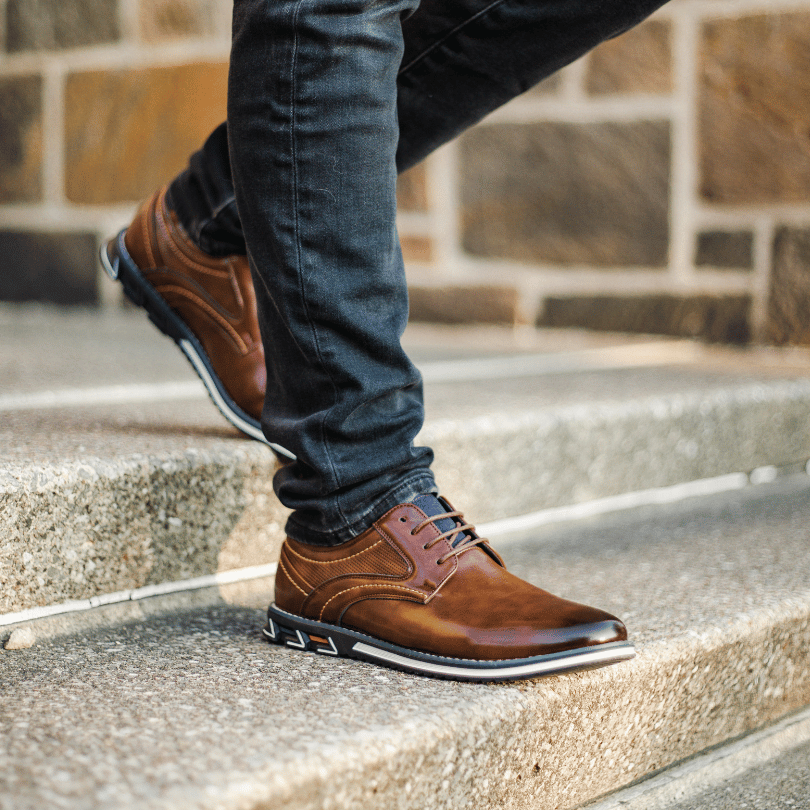 Męskie Skórzane Buty Biznesowe | Eleganckie Sznurowane Obuwie Codzienne z Wygodną Wkładką