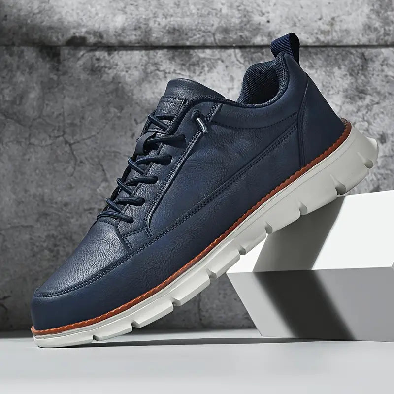 Męskie Skórzane Buty Sportowe | Eleganckie Niskoprofilowe Sneakersy