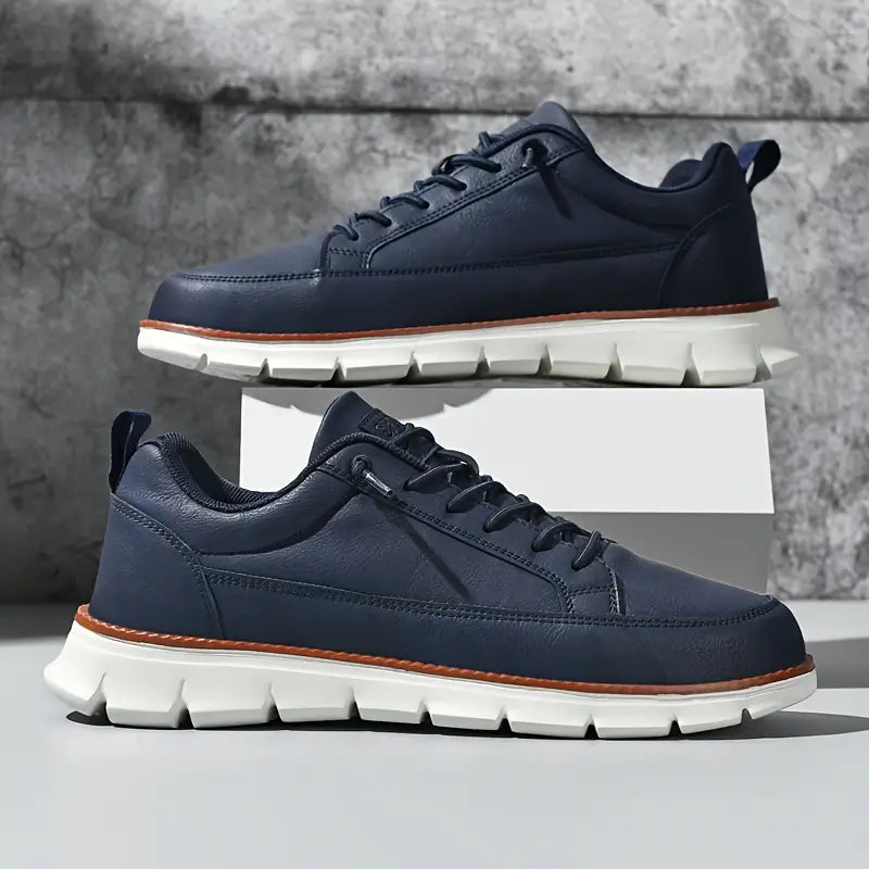 Męskie Skórzane Buty Sportowe | Eleganckie Niskoprofilowe Sneakersy