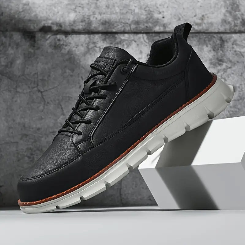 Męskie Skórzane Buty Sportowe | Eleganckie Niskoprofilowe Sneakersy