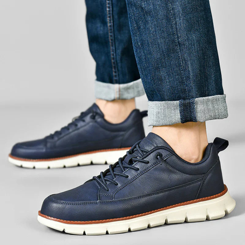 Męskie Skórzane Buty Sportowe | Eleganckie Niskoprofilowe Sneakersy