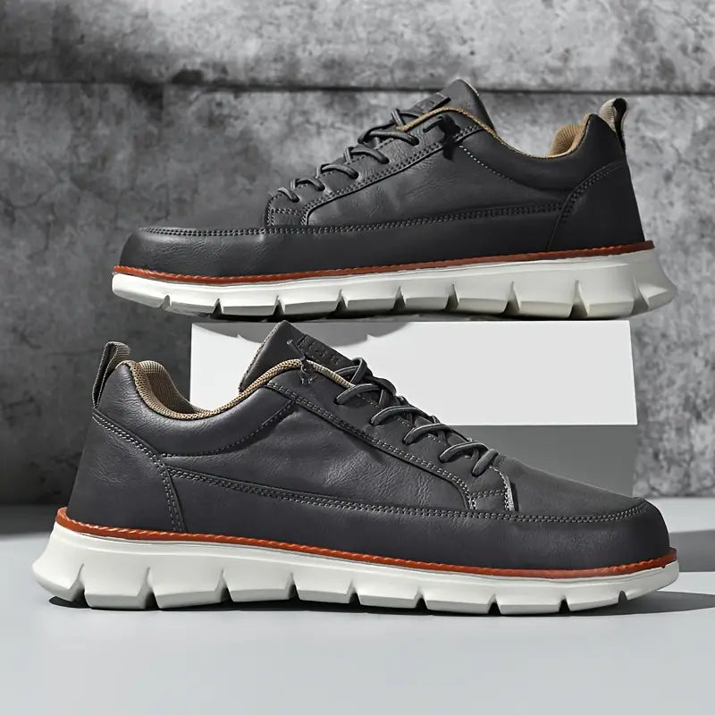 Męskie Skórzane Buty Sportowe | Eleganckie Niskoprofilowe Sneakersy