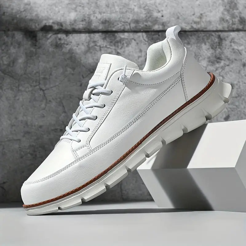 Męskie Skórzane Buty Sportowe | Eleganckie Niskoprofilowe Sneakersy