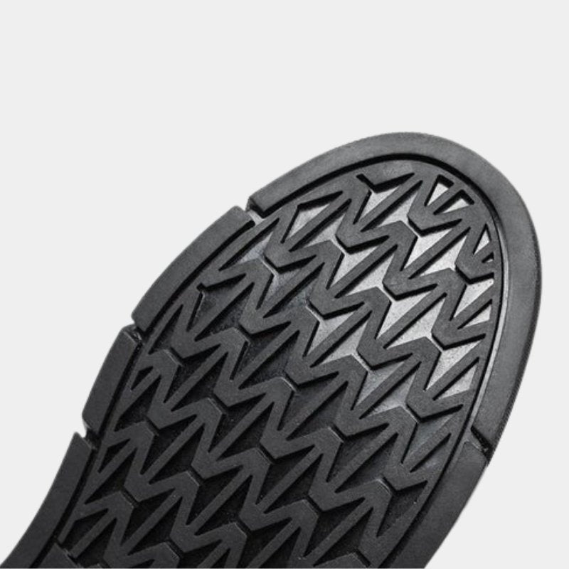Męskie Skórzane Wysokie Sneakersy | Stylowe Casual Trampki z Boczny Zamek