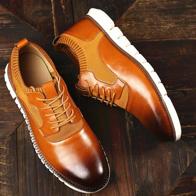 Męskie Syntetyczne Buty Sportowe | Niskoprofilowe Eleganckie Treningowe Obuwie