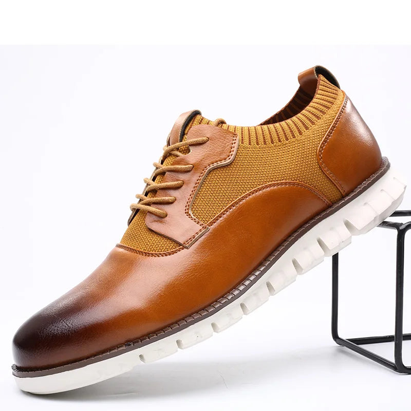 Męskie Syntetyczne Buty Sportowe | Niskoprofilowe Eleganckie Treningowe Obuwie